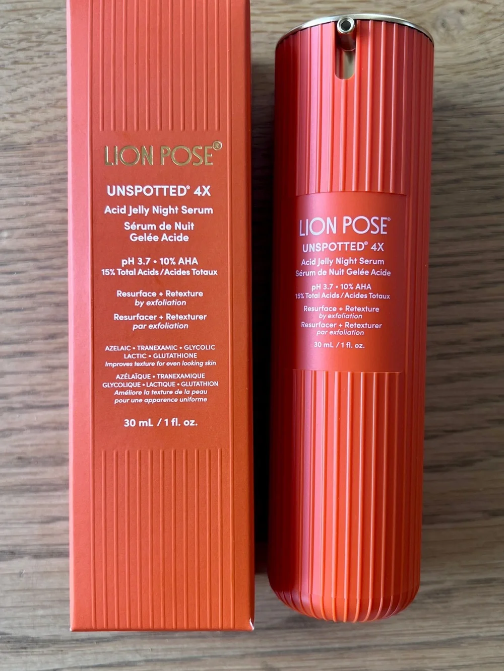 Brand new Lion Pose UNSPOTTED 4X® Acid Jelly Night Serum (30ml)
